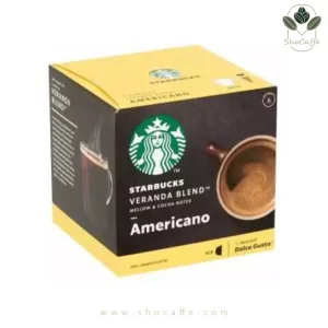 کپسول قهوه استار باکس آمریکانو وراندا بلند Starbucks Veranda Blend Americano-بستع 12 عددی