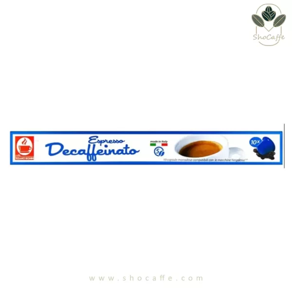 کپسول قهوه نسپرسو بونینی اسپرسو بدون کافئین Decaffeinato - بسته 10 عددی با درجه تلخی 5