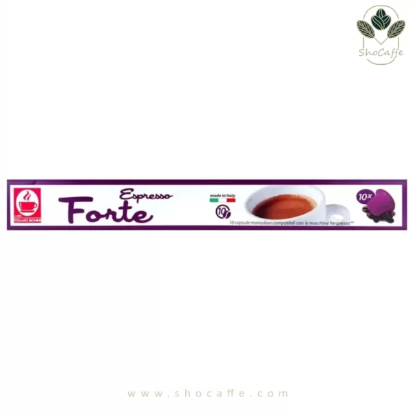 کپسول قهوه نسپرسو بونینی اسپرسو فورته Forte -بسته 10 عددی با درحه تلخی 10