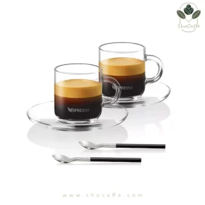 فنجان نسپرسو مدل ورتواسپرسو Vertuo Espresso-فنجان ونعلبکی از جنس شیشه سکوریت