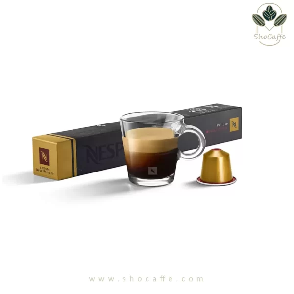 کپسول قهوه نسپرسو ولوتو دکافئیناتو Volluto Decaffeinato بسته 10 عددی -با درجه تلخی 6