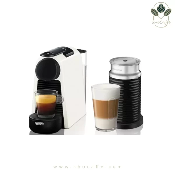 اسپرساز نسپرسو اسنزامینی دلونگی با کف شیر ساز NESPRESSO Essenza Mini and milk-با قابلیت تولید کف شیر