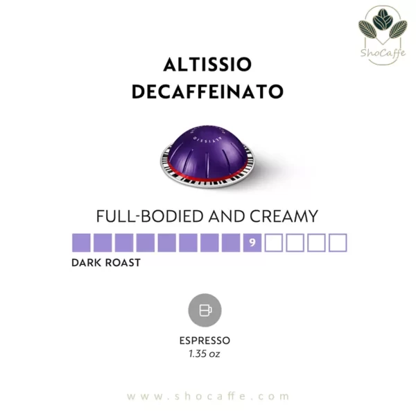 کپسول قهوه نسپرسو ورتو Altissio Decaffeinato -ده عددی