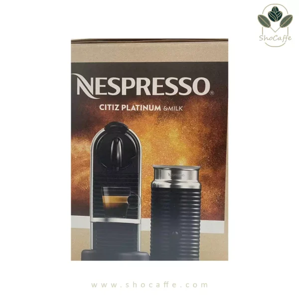 اسپرسوساز نسپرسو مدل سیتیز پلاتینیومی به همراه کف شیرساز NESPRESSO CITIZ Pelatinum & Milk