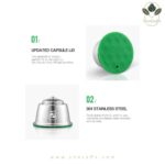 کپسول قابل شارژ دولچه گوستو Stainless Steel Crema 3nd Green