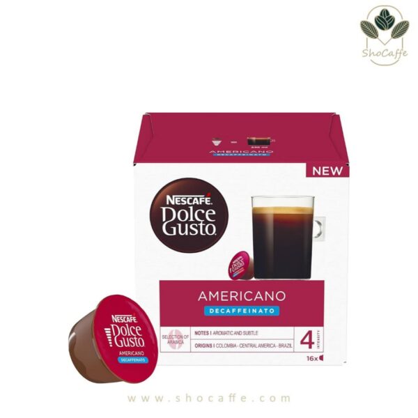 کپسول قهوه دولچه گوستو آمریکانو بدون کافئین Americano DecaffInato