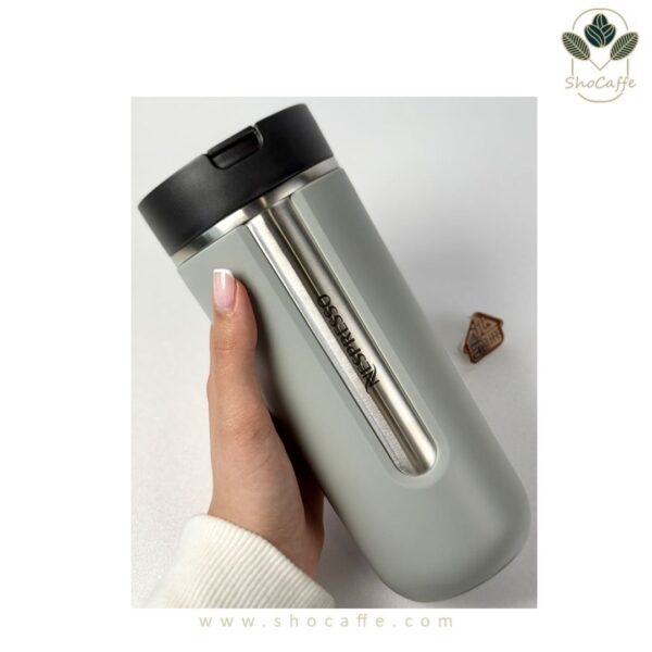 تراول ماگ نسپرسو مدل نوماد بزرگ آبی دودی Nomad Smokey Blue
