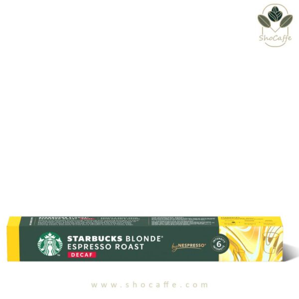 کپسول قهوه نسپرسو استارباکس بلوند اسپرسو رست بدون کافئین Starbucks® Blonde Espresso Roast Decaf