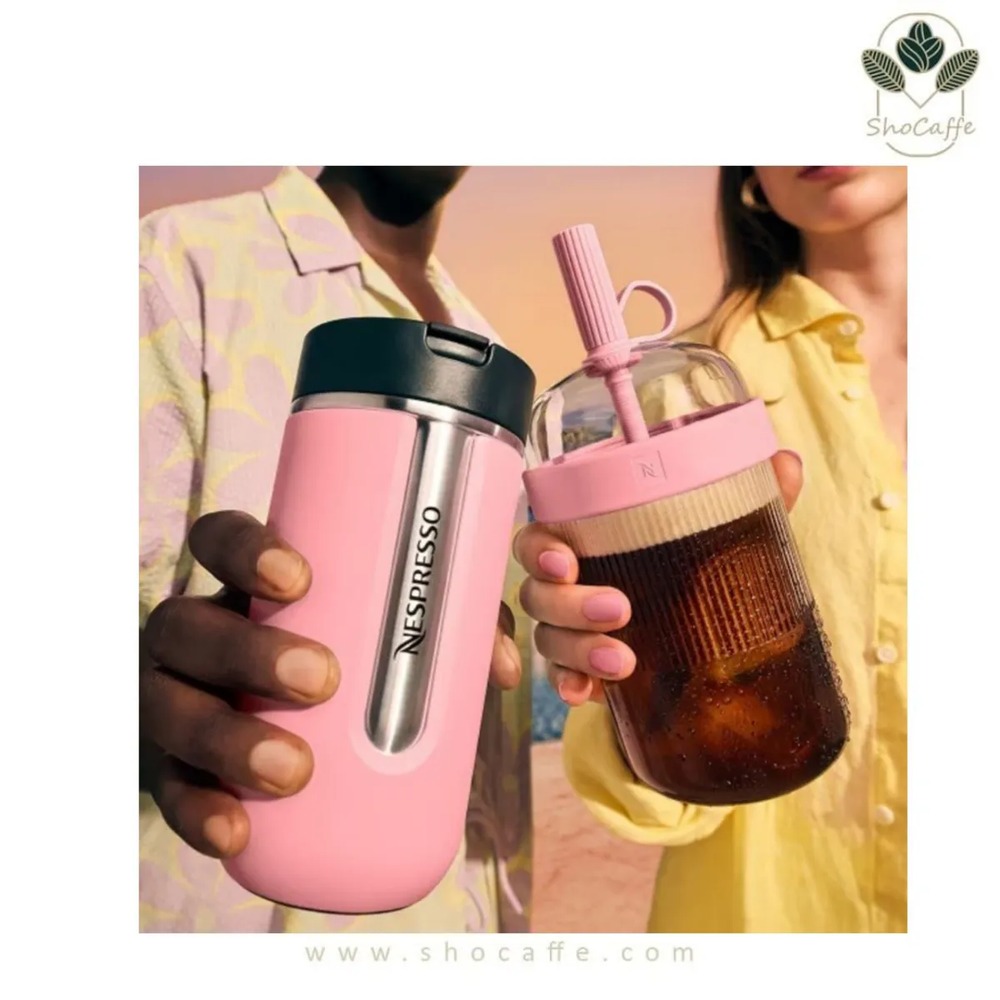 بطری نوشیدنی سرد نسپرسو لیمیتد صورتی Nespresso Tumbler Bubble Gum