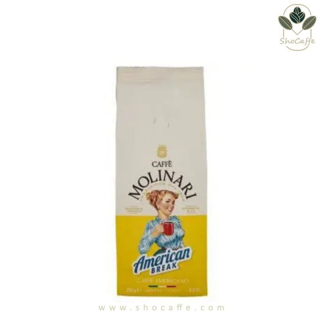 پودر قهوه مولیناری امریکن بریک ۲۵۰ گرم Molinari Caffé American Break